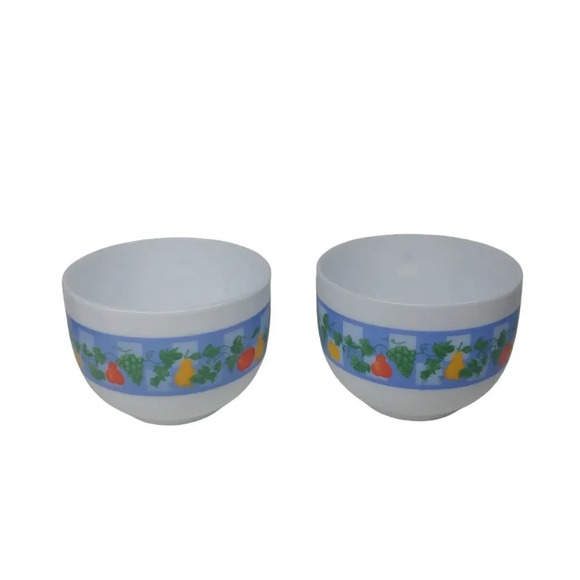 Vintage Arcopal Milk Glass Coffee/Tea Cups designed Marc Palluy Primeur Set of 4 - Picture 4 of 12